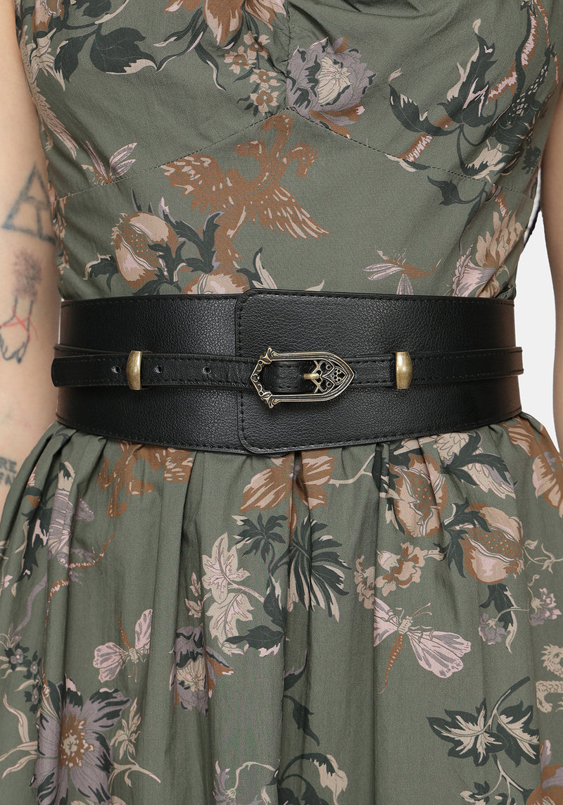 long flowy black dresses Black Flowy Midi Dress main image 0