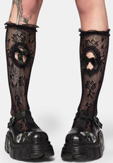 Luliya Lace Portrait Socks