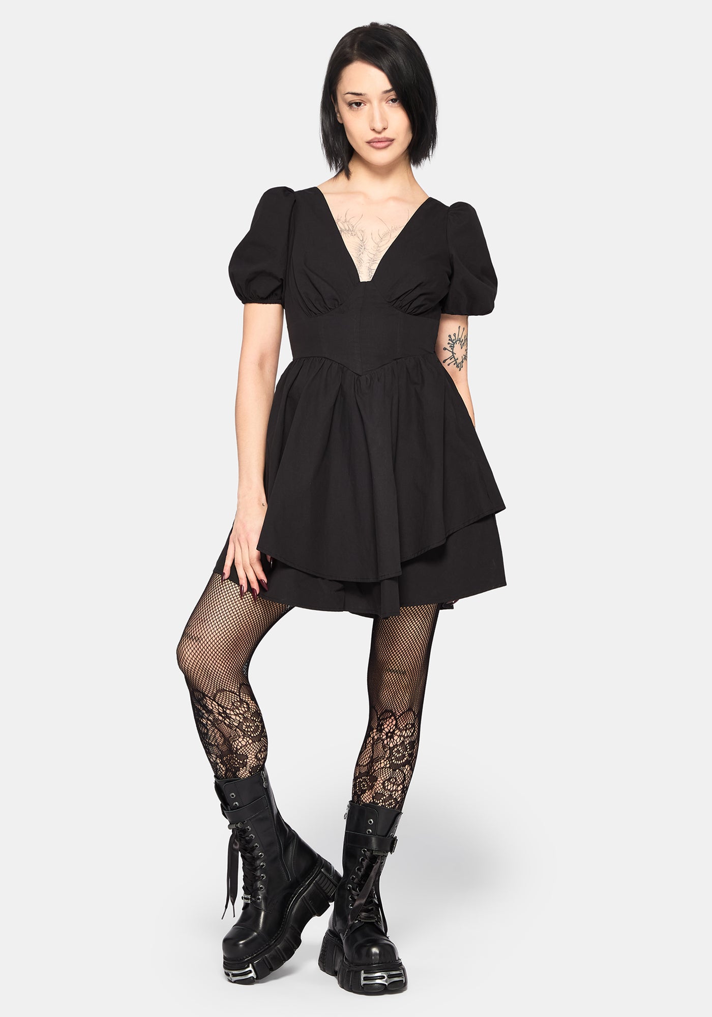 Sisella Lace Fishnet Tights  Disturbia