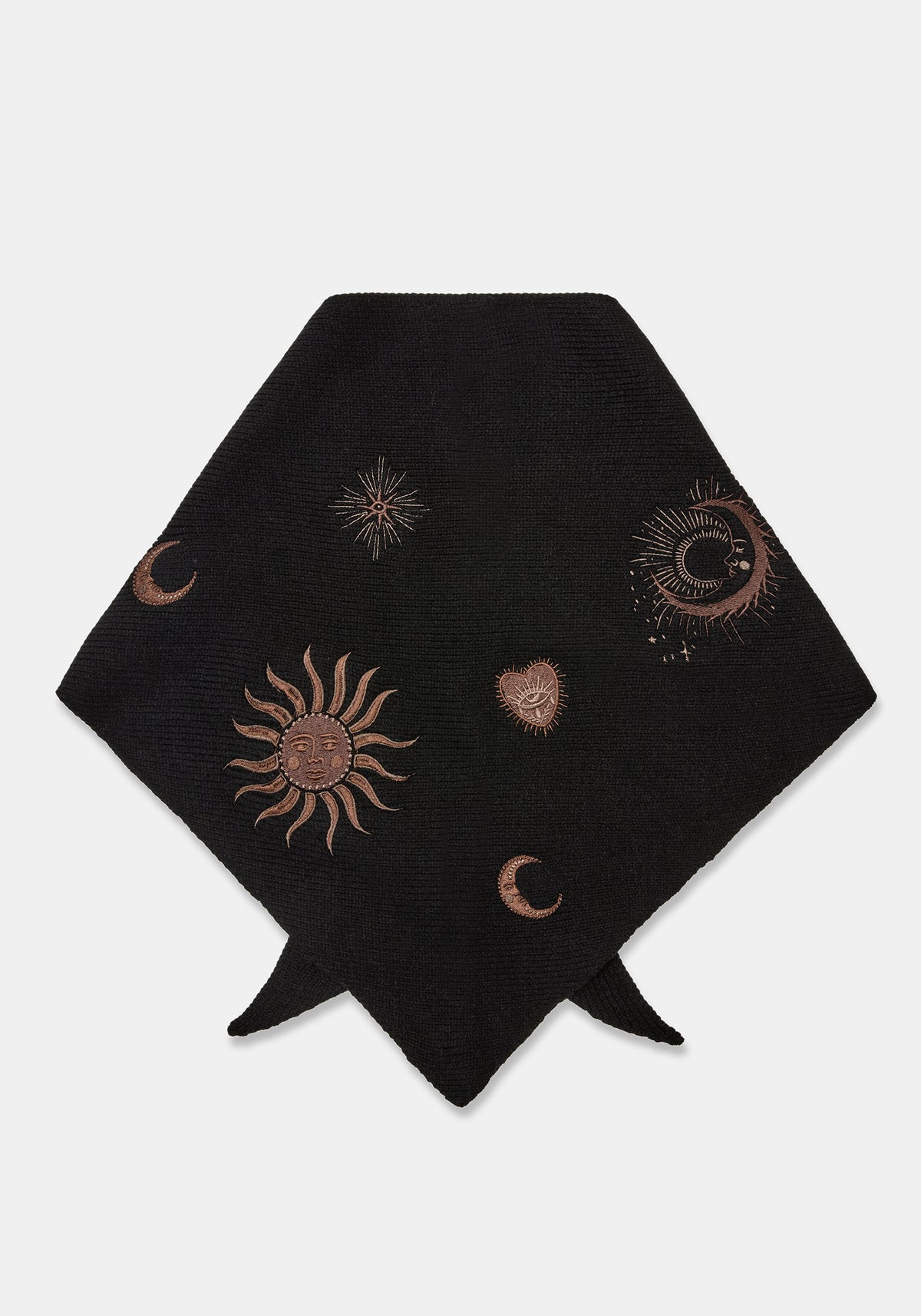 Reina Celestial Embroidered Triangle Scarf
