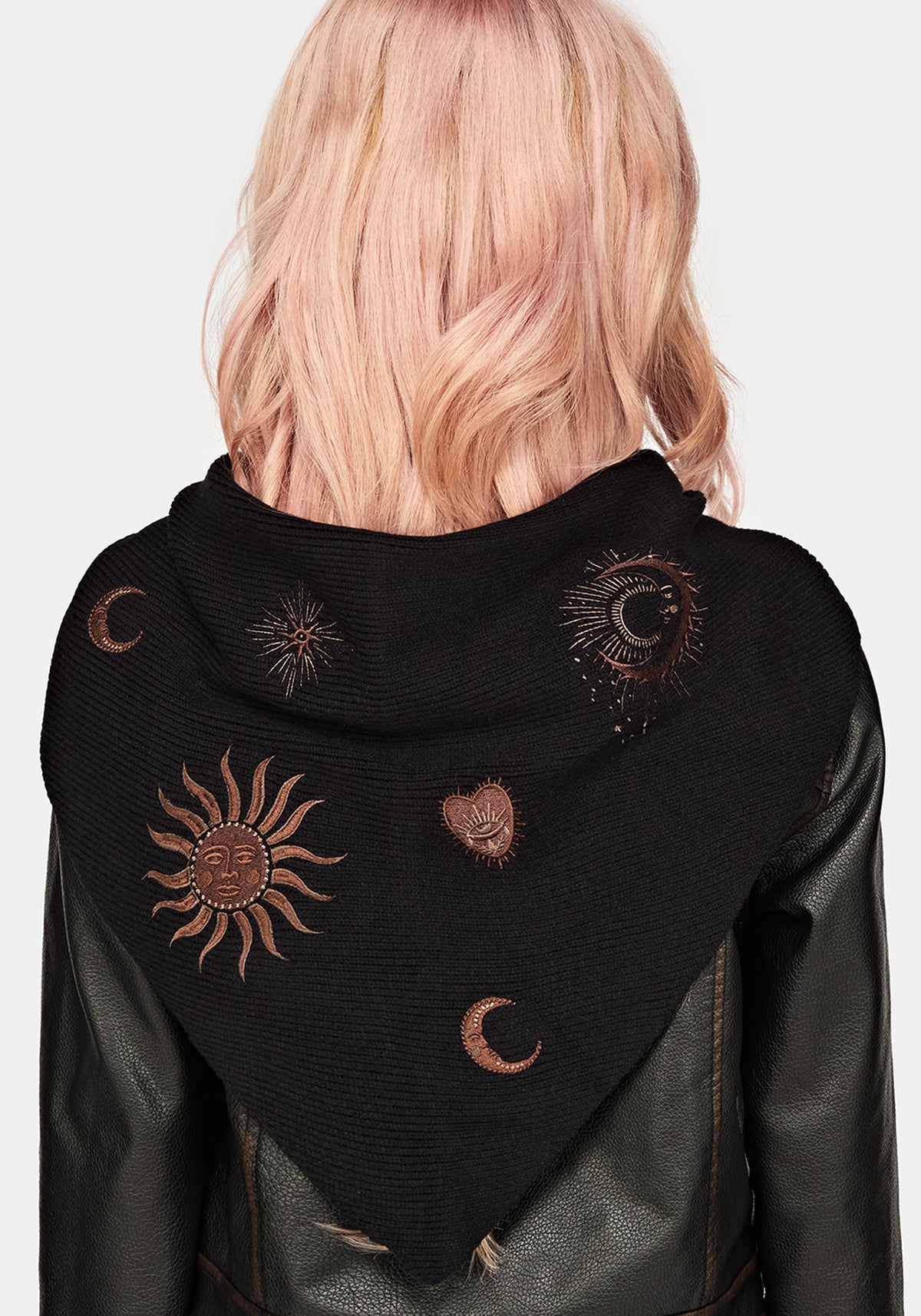 Reina Celestial Embroidered Triangle Scarf