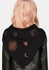 Reina Celestial Embroidered Triangle Scarf