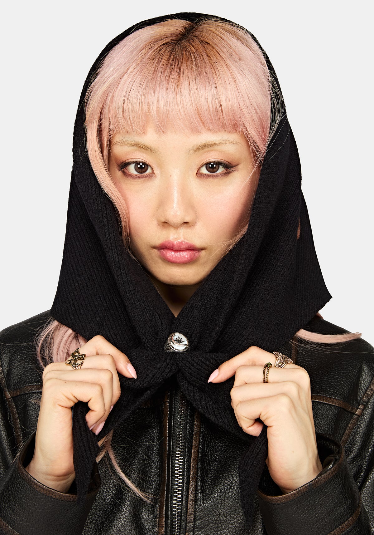 Reina Celestial Embroidered Triangle Scarf