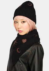 Reina Celestial Embroidered Triangle Scarf