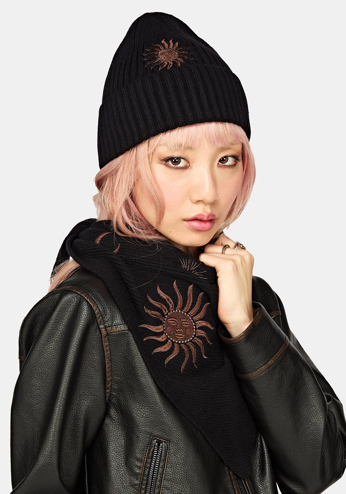 Reina Celestial Embroidered Beanie