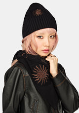Reina Celestial Embroidered Beanie