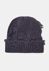 Hullisa Distressed Beanie - Purple