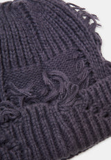 Hullisa Distressed Beanie - Purple