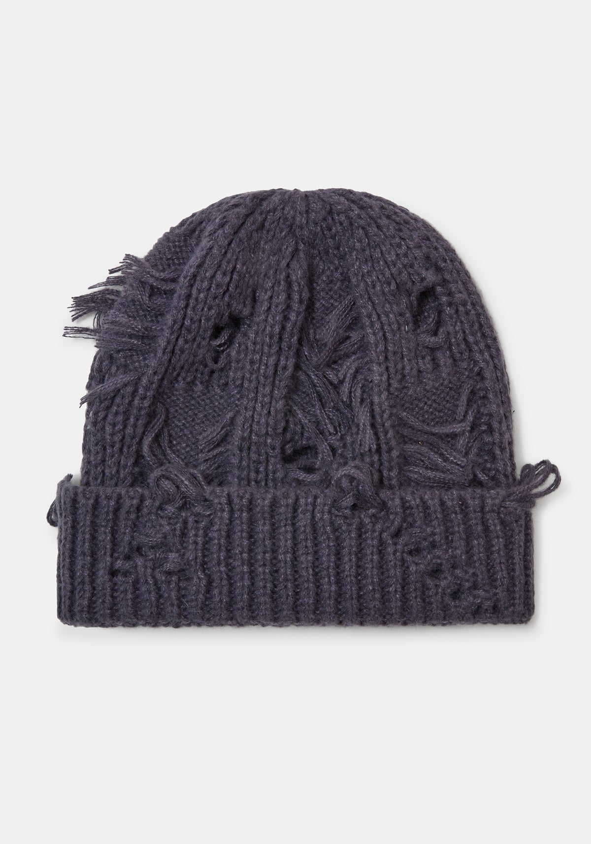 Hullisa Distressed Beanie - Purple