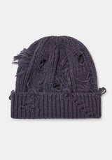 Hullisa Distressed Beanie - Purple
