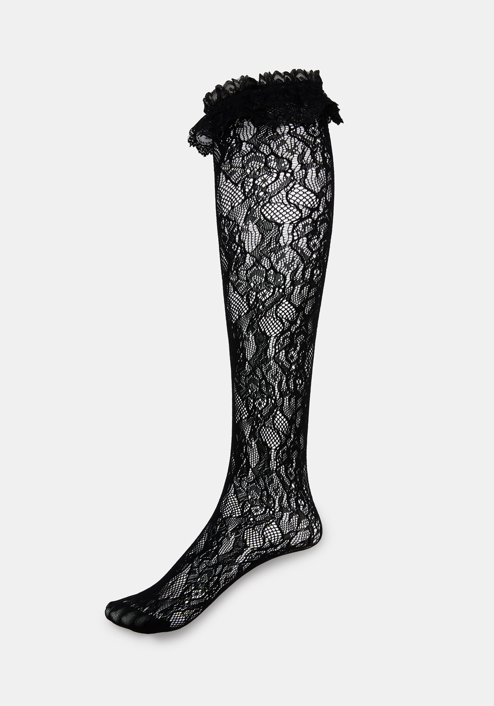 Wispin Lace Frill Long Stockings