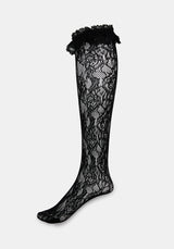 Wispin Lace Frill Long Stockings