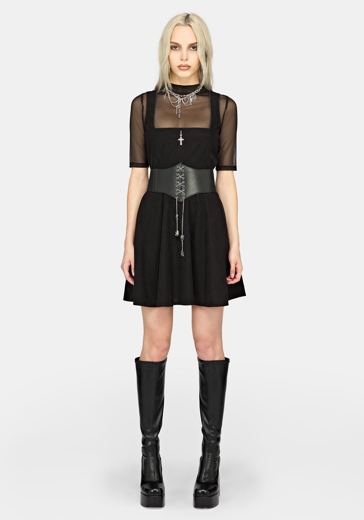 Winspire Spider Chain  Elasticated Corset Belt S/M