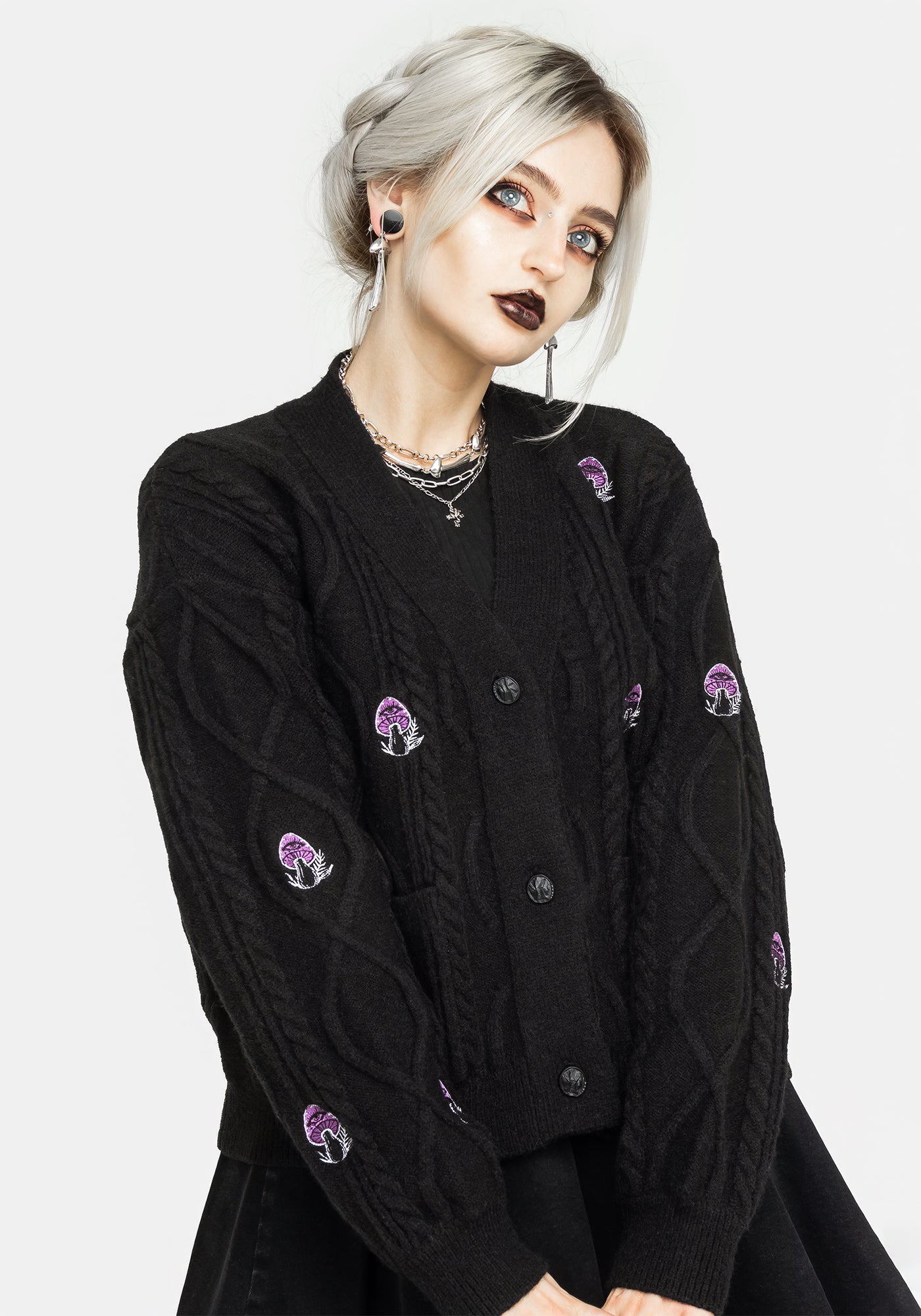 Revelation Mushroom Knit Cardigan | Disturbia - Shop Women's