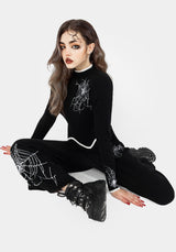 Araneae Embroidered Long Sleeve Knit Jumper