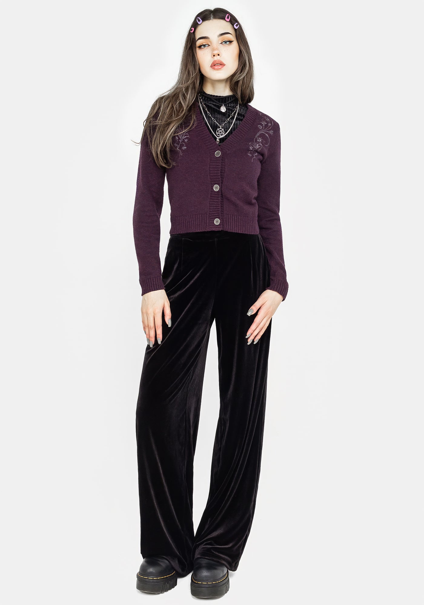 Poe Embroidered Cardigan | Disturbia - Shop Women's Gothic