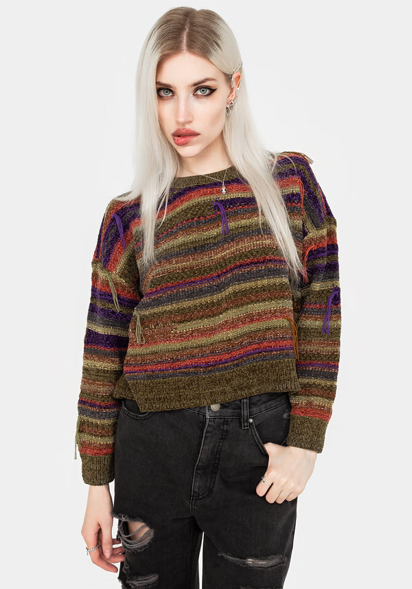 Sundew Striped Chenille Sweater