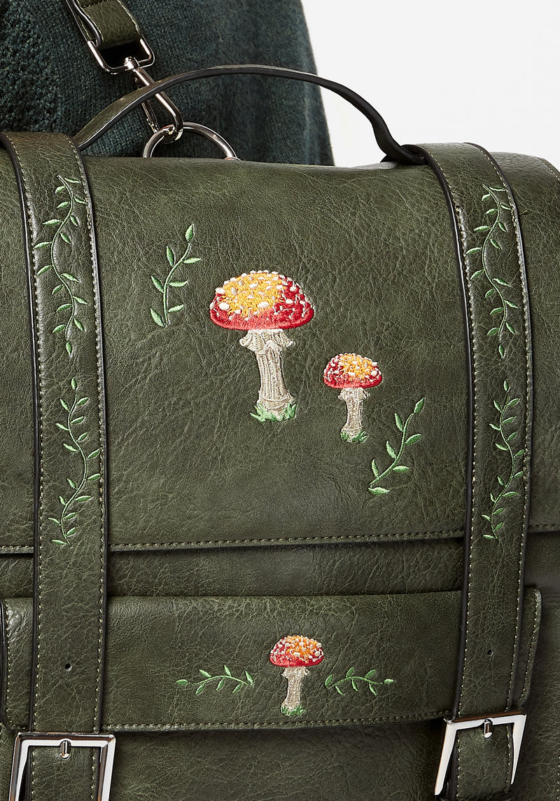 disturbia leather backpack Fable Satchel in Juniper