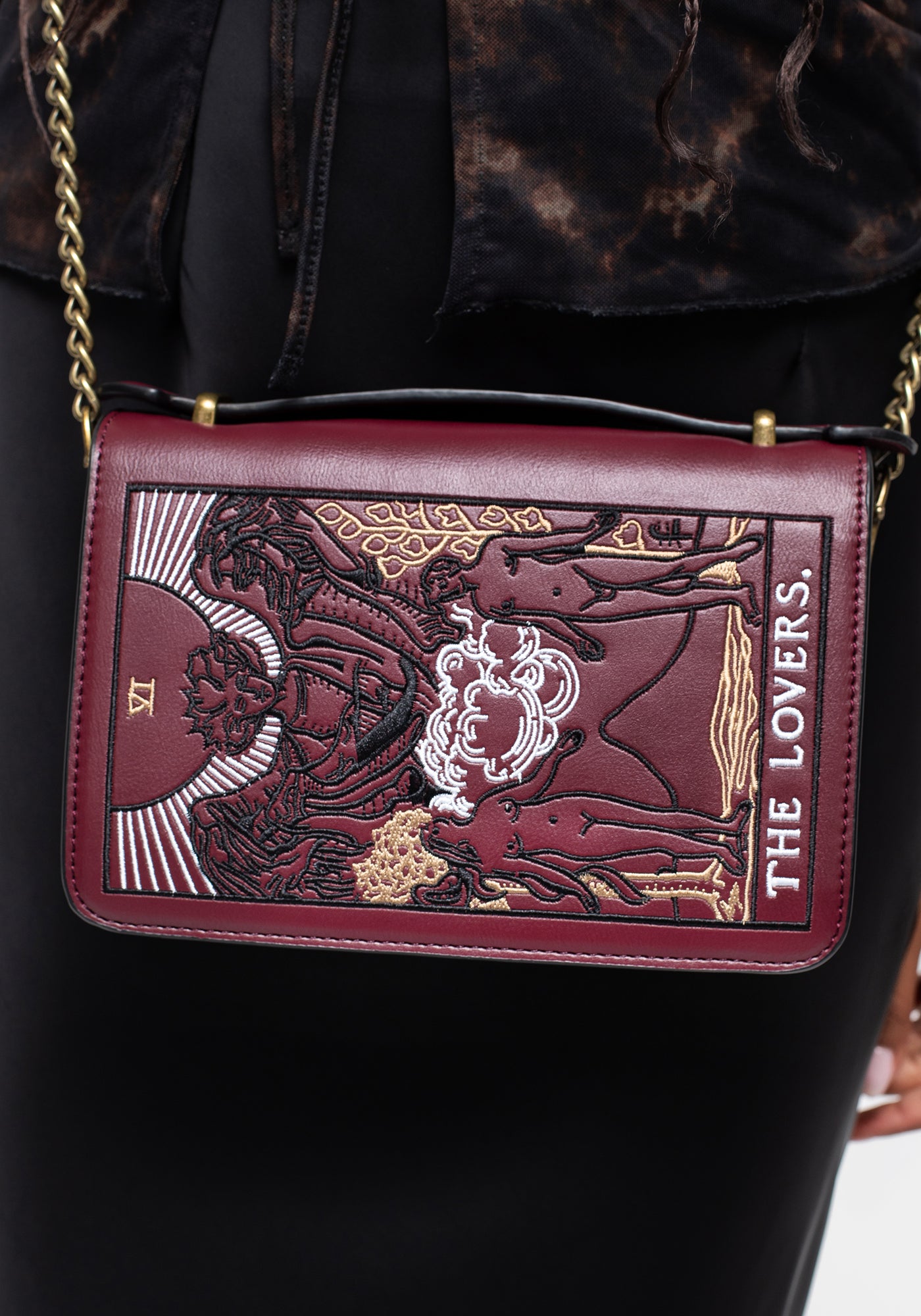 Lovers Embroidered Crossbody Clutch Bag Disturbia Shop Women's
