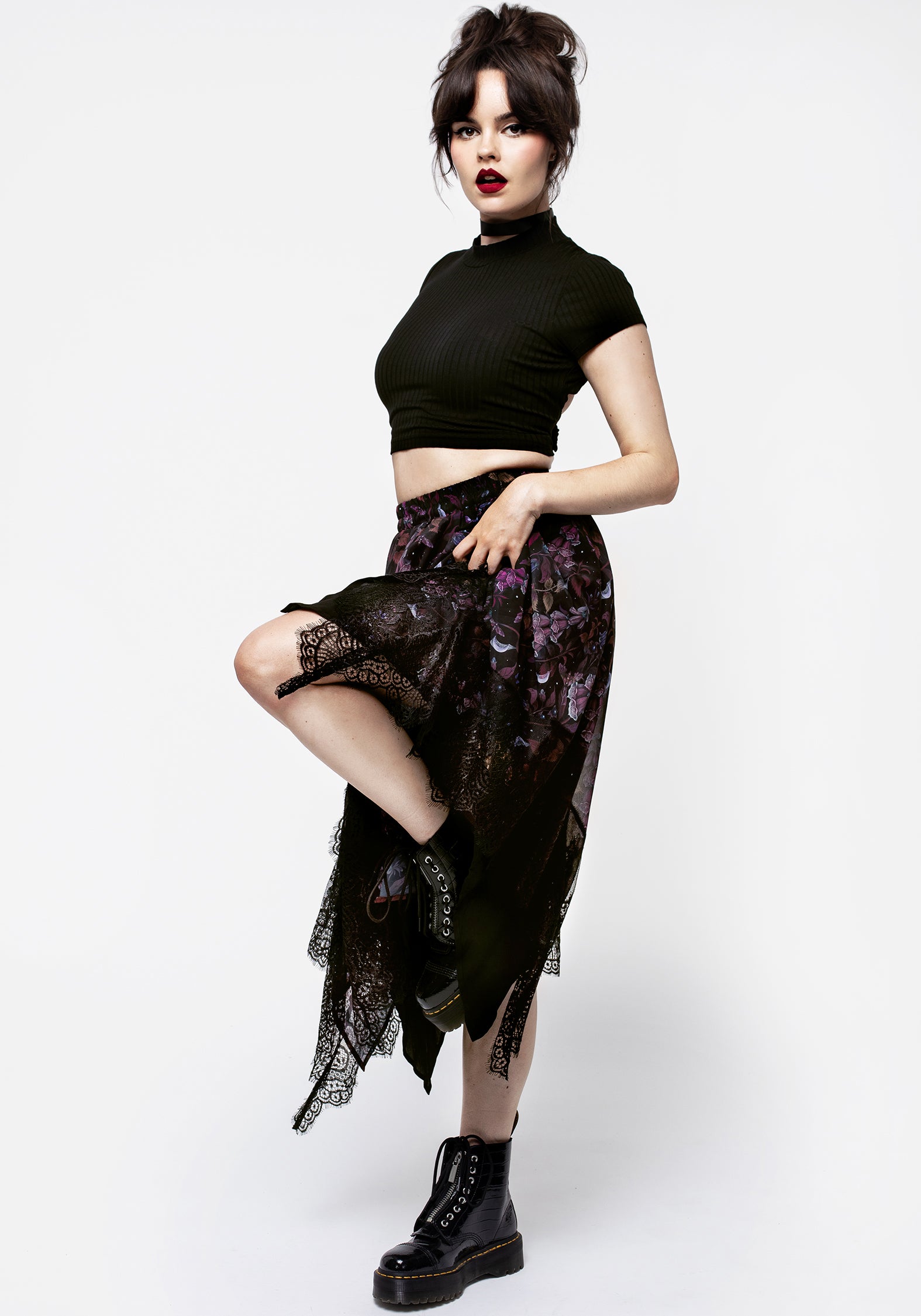 Foxglove Chiffon Handkerchief Hem Skirt | Disturbia - Shop Women's