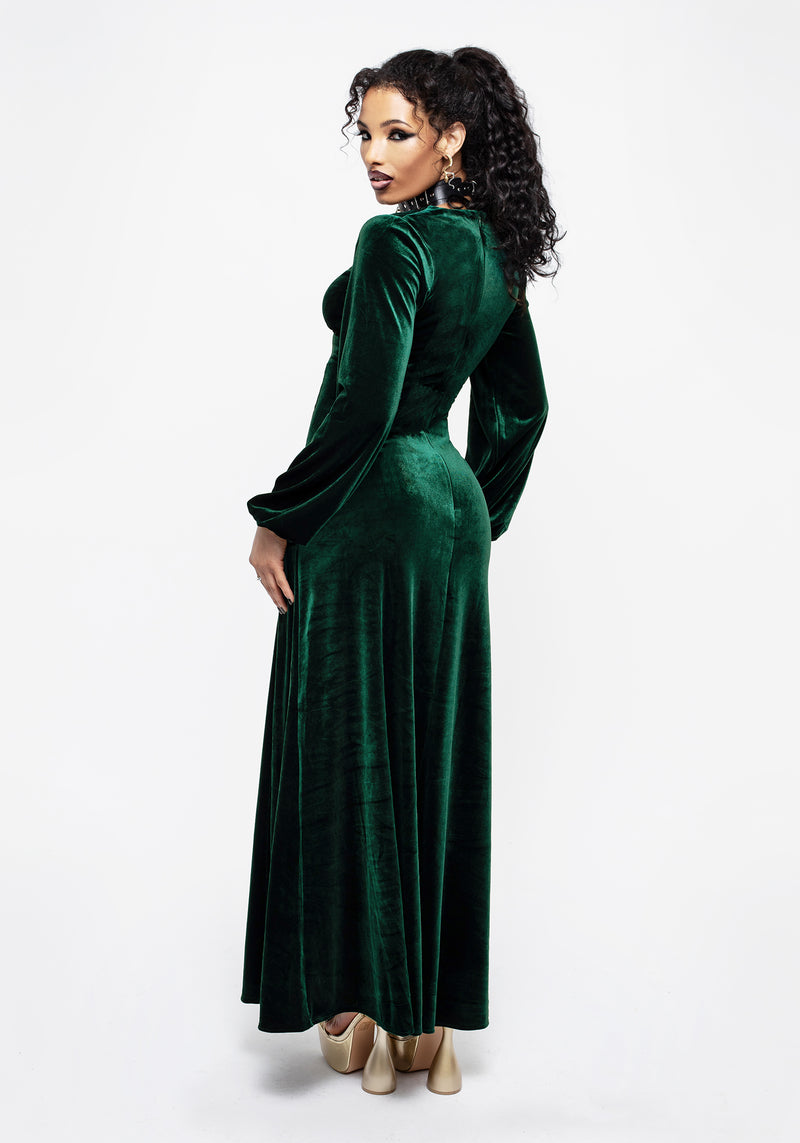 Zarina Long Sleeve Velour Maxi Dress Zarina Long Sleeve Velour Maxi Dress