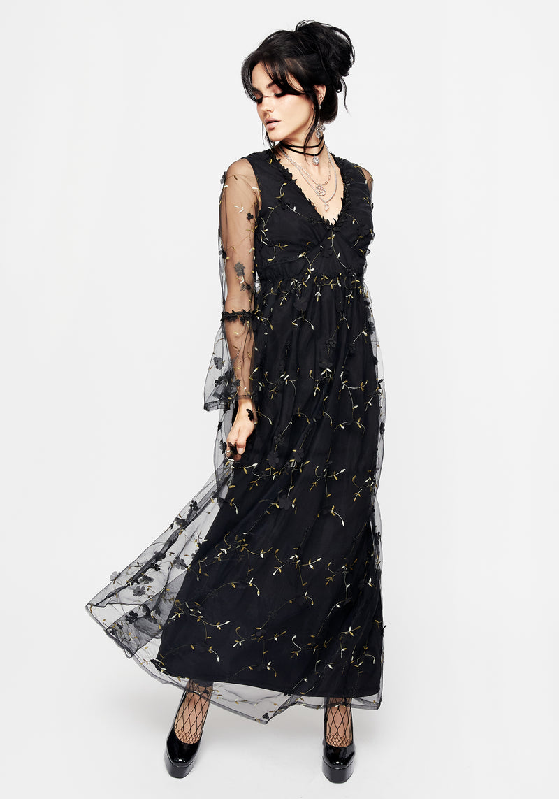Chrysanthi Applique Maxi Dress