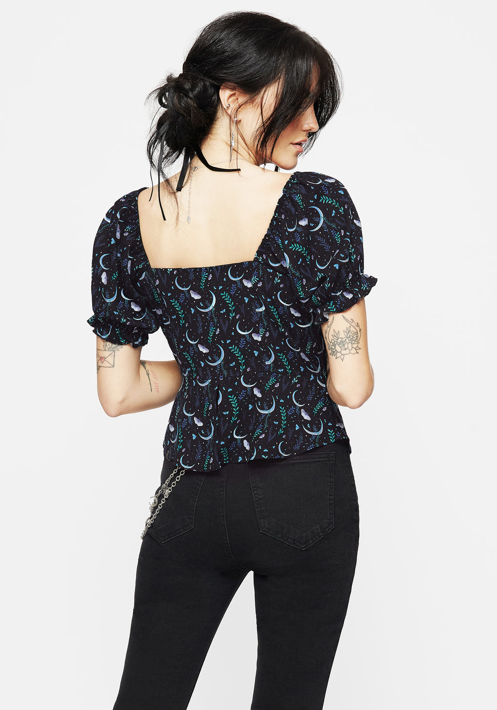 Diana Moon Moth Button Up Top | Disturbia - Shop Women's Gothic ...