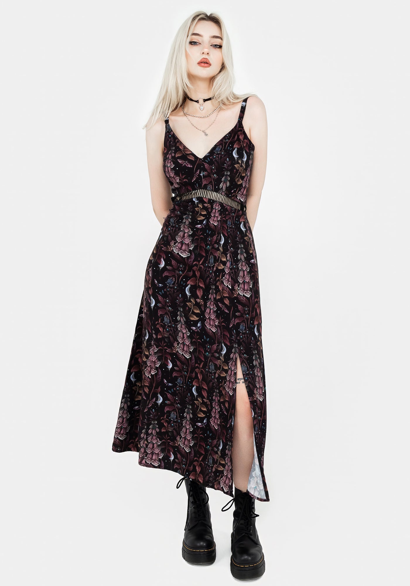 Foxglove Midaxi Cami Dress | Disturbia - Shop Women's Gothic, Alternative & Dark Romantic Fashion, Accessories & Homeware Foxglove Midaxi Cami Dress | Disturbia - Shop Women's Gothic, Alternative & Dark Romantic Fashion, Accessories & Homeware