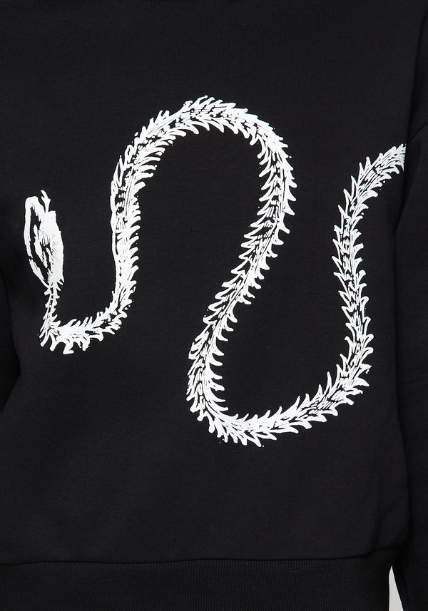 Ophis Snake Skeleton Print Sweater