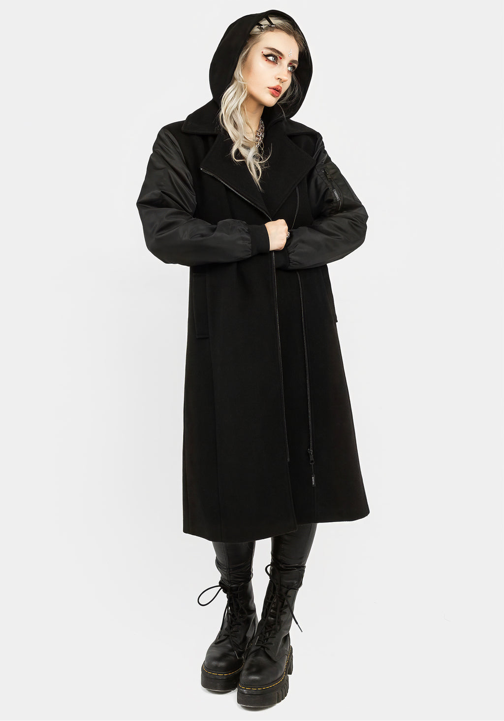 Manteau Femme XIN CAN Avec Capuche Amovible - Marron/Beige - Taille L - Occasion Très Bon état