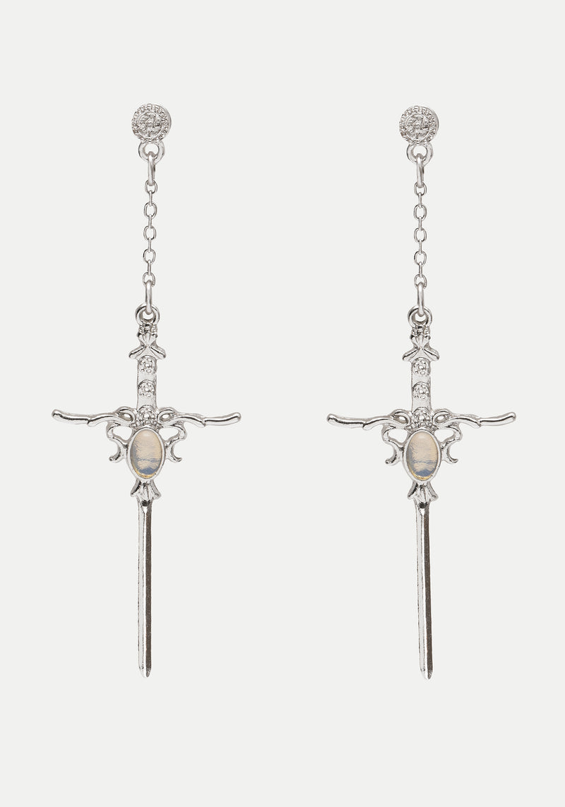Galatine Opal Sword Earrings