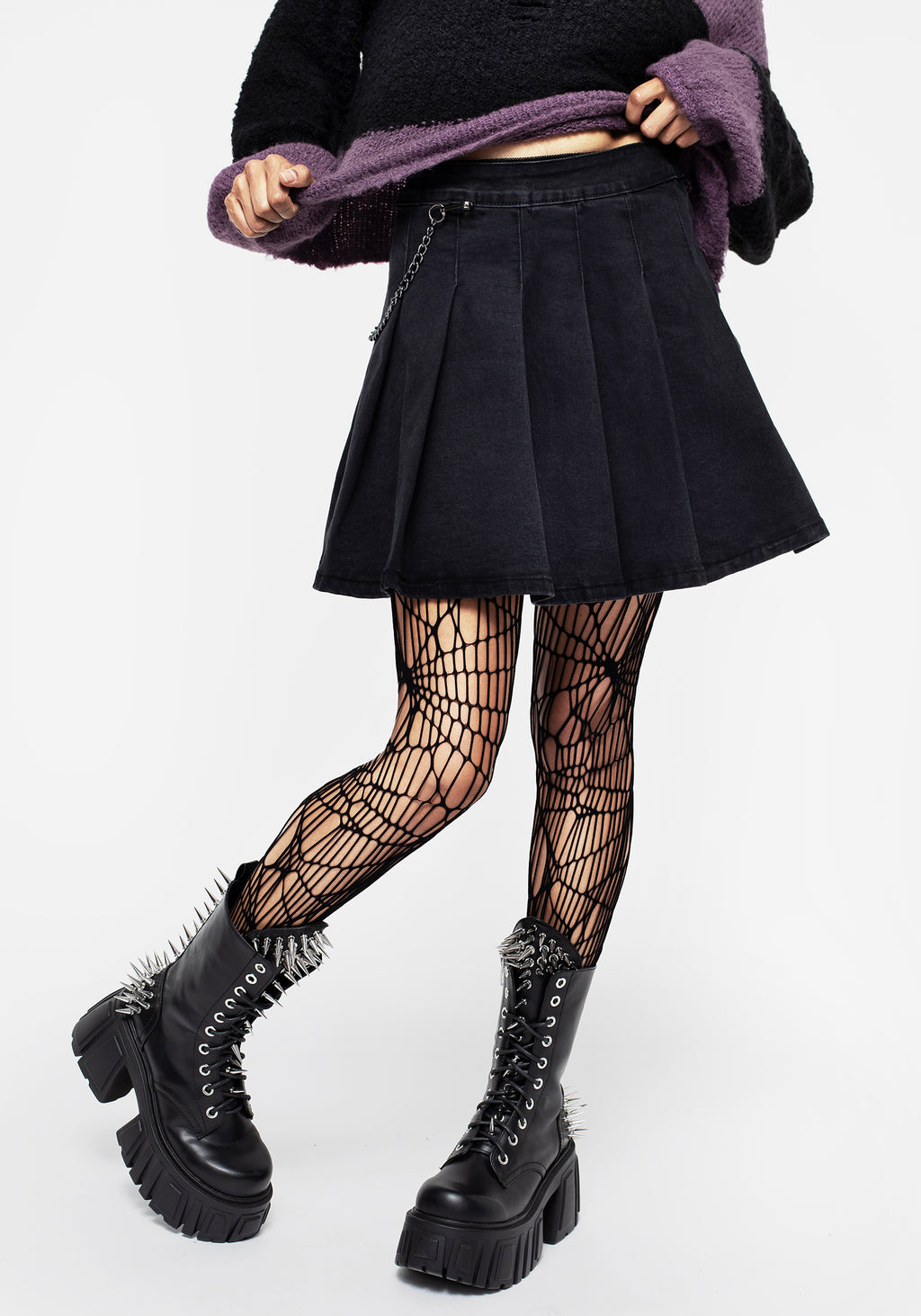 Cobweb Patterned Fishnet Tights | Disturbia - Shop Women's Gothic ...