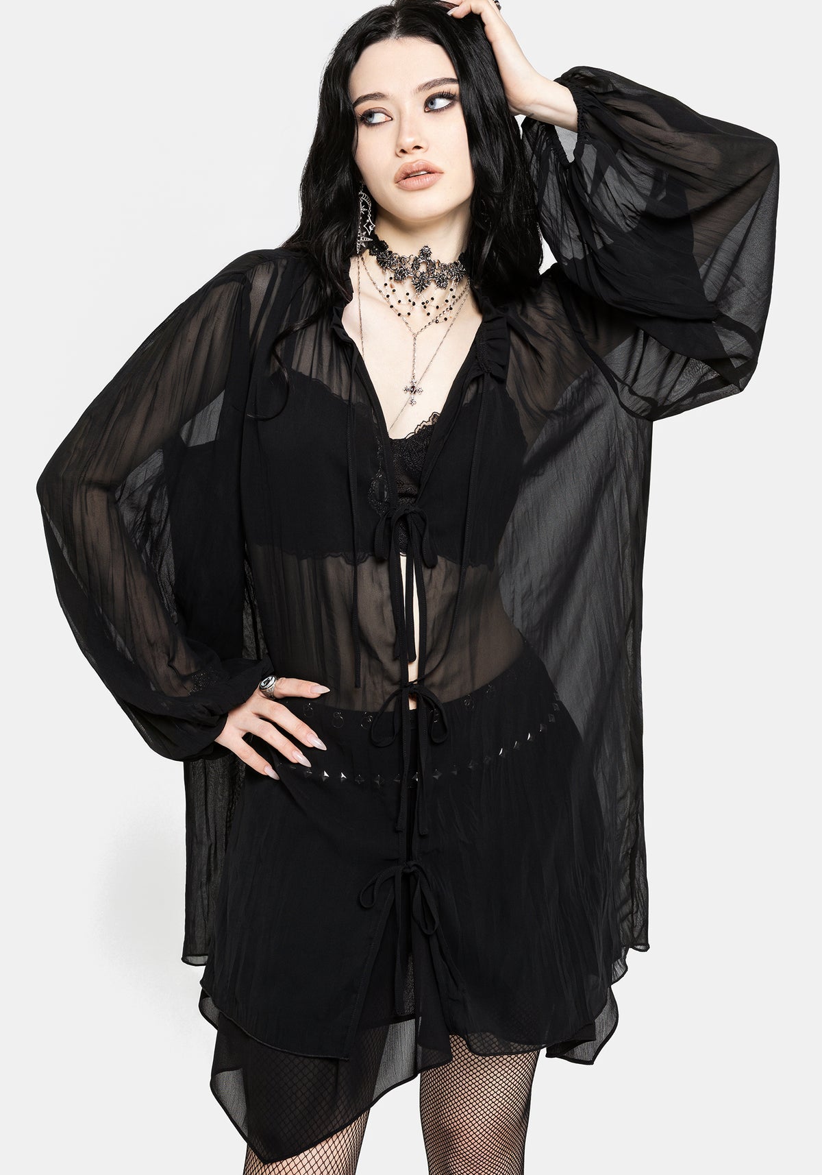Villain Textured Blouse US 2