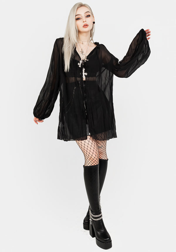 Nova Mesh Long Sleeve Tie Dye Maxi Dress