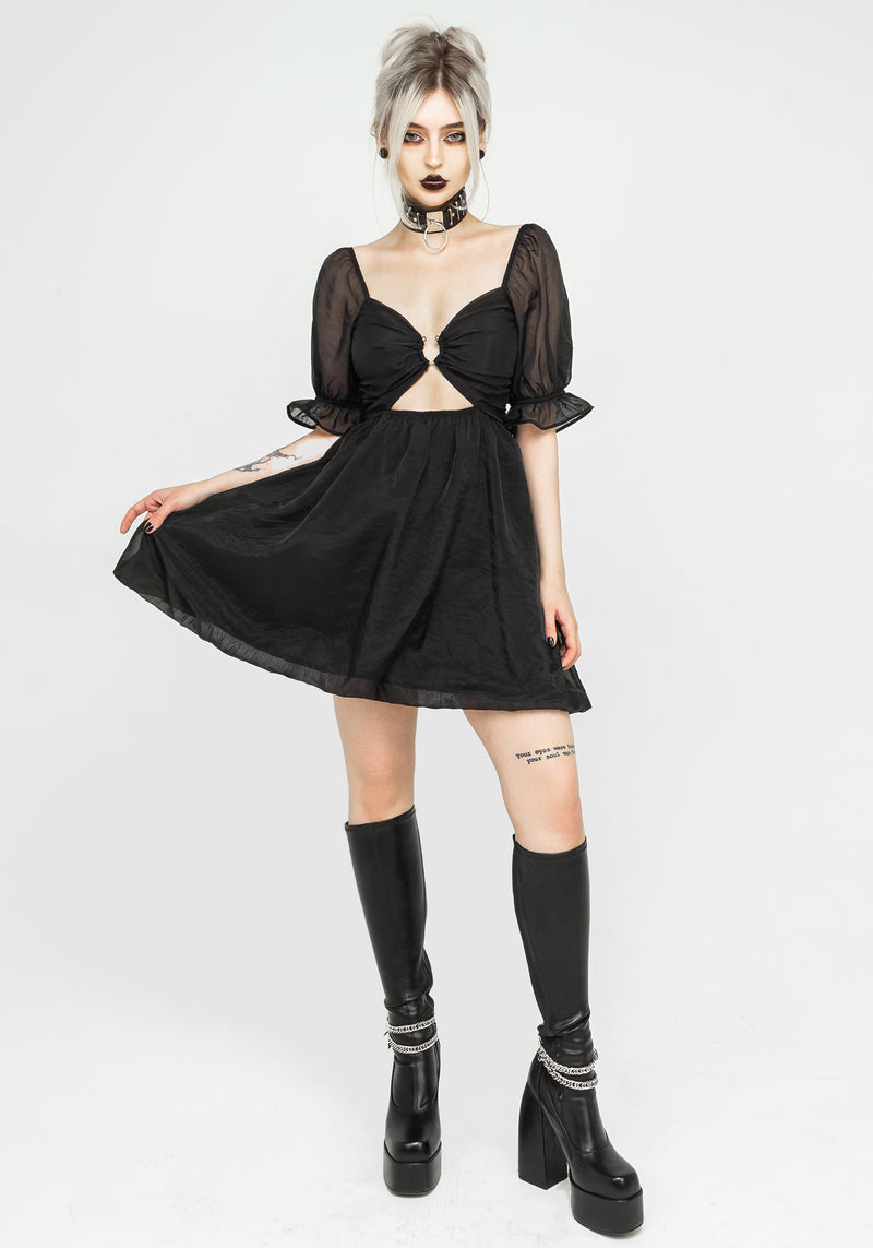 Tiffany Organza Puff Mini Dress | Disturbia - Shop Women's Gothic, Alternative & Dark Romantic Fashion, Accessories & Homeware Tiffany Organza Puff Mini Dress | Disturbia - Shop Women's Gothic, Alternative & Dark Romantic Fashion, Accessories & Homeware