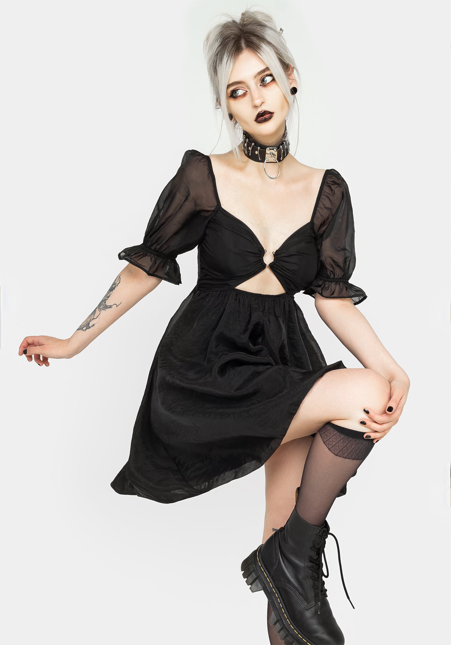 Tiffany Organza Puff Mini Dress | Disturbia - Shop Women's Gothic