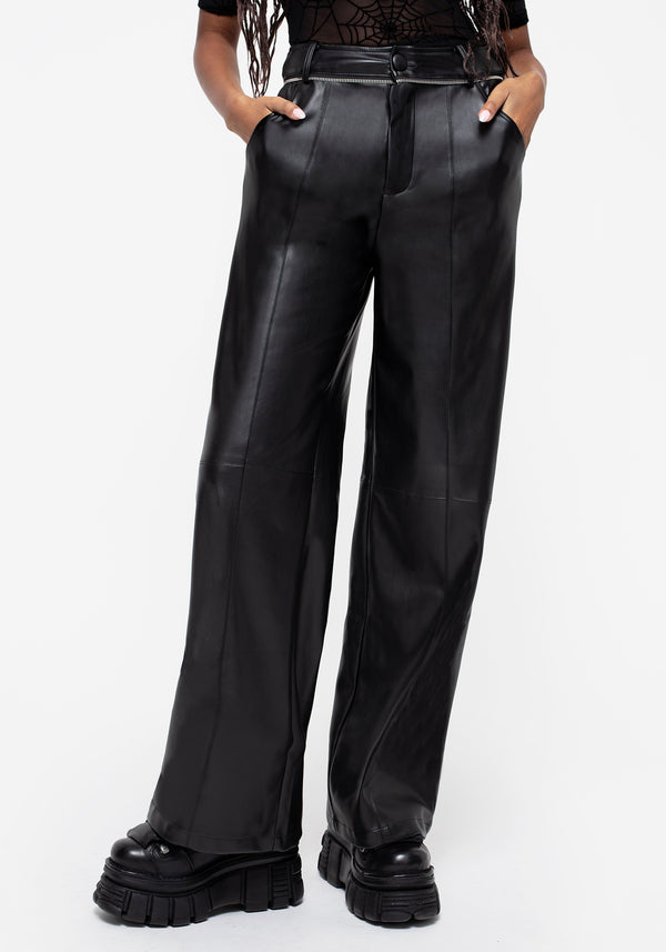 Rapture Zipper Leather Trousers