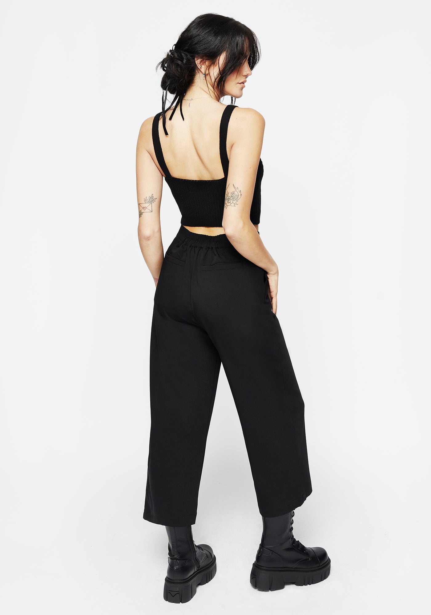 Eustacia Wide Leg Culotte Trousers | Disturbia - Shop