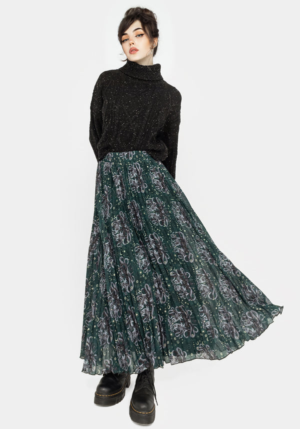 Cailleach Pleated Maxi Skirt