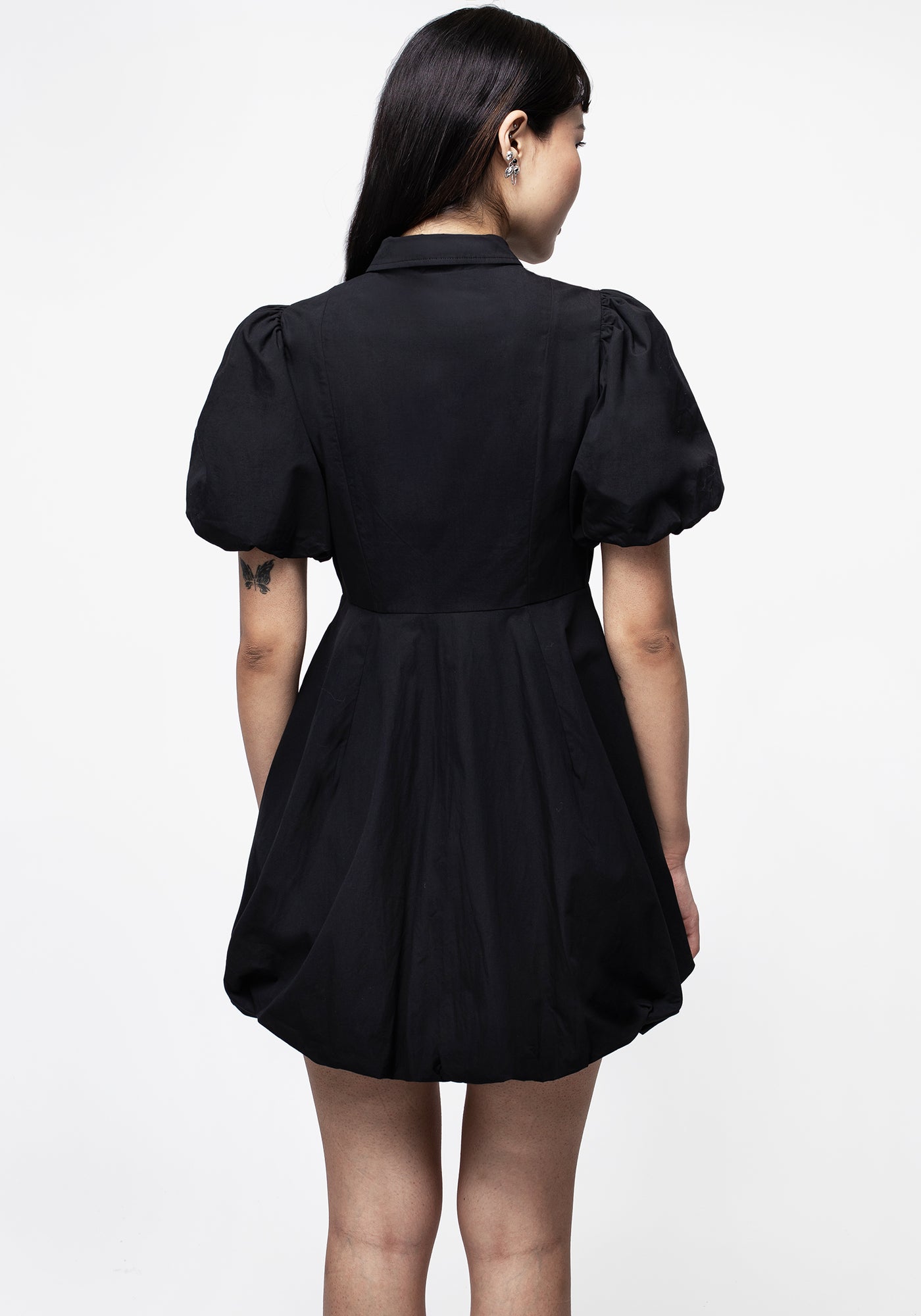 Skeleton Collar Bubble Hem Mini Dress | Disturbia - Shop