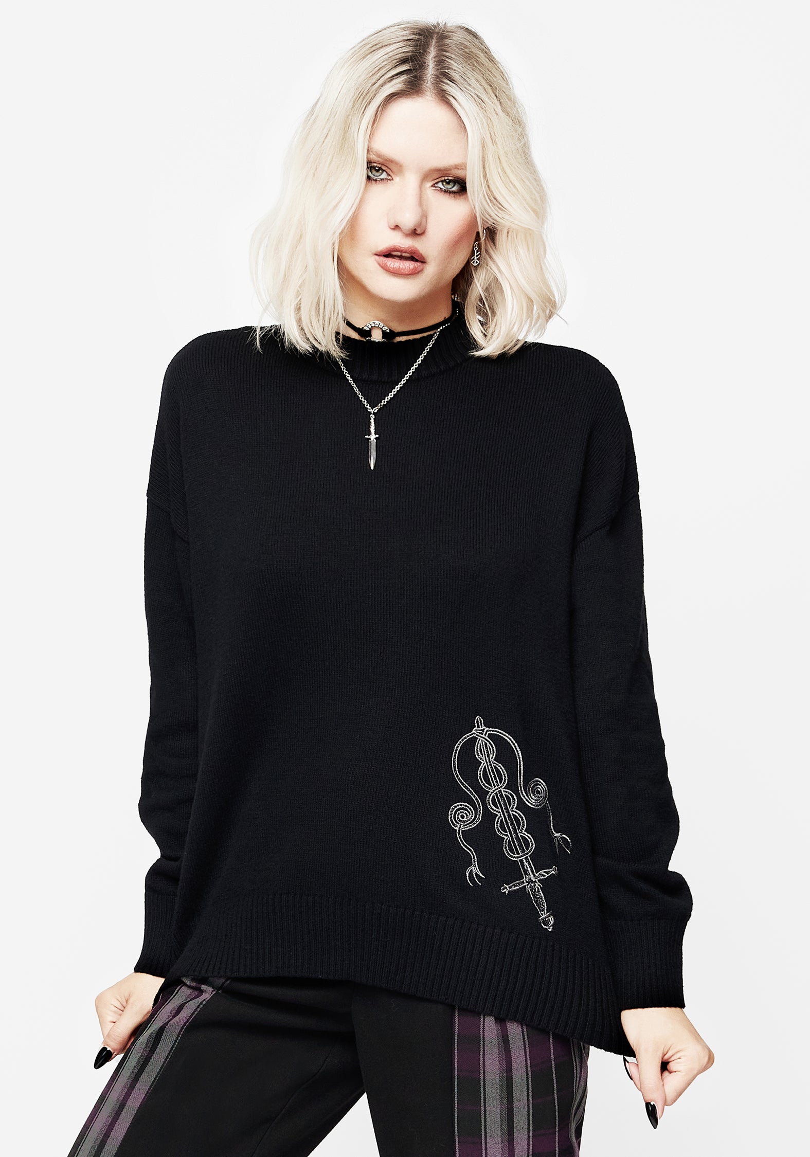 Misericorde Embroidered Knit Sweater