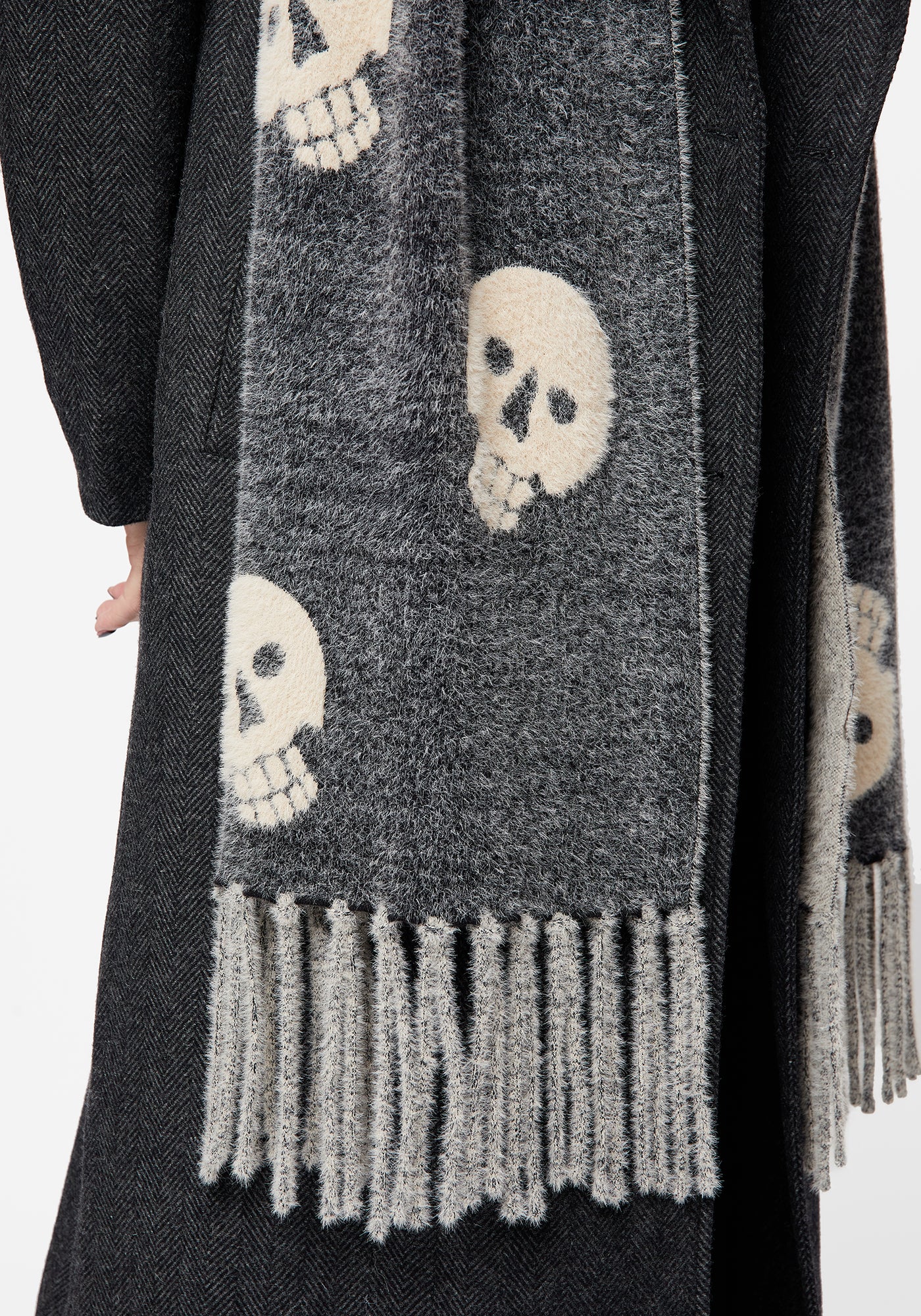 Crania Skull Knit Scarf | Disturbia - Shop Women's Gothic