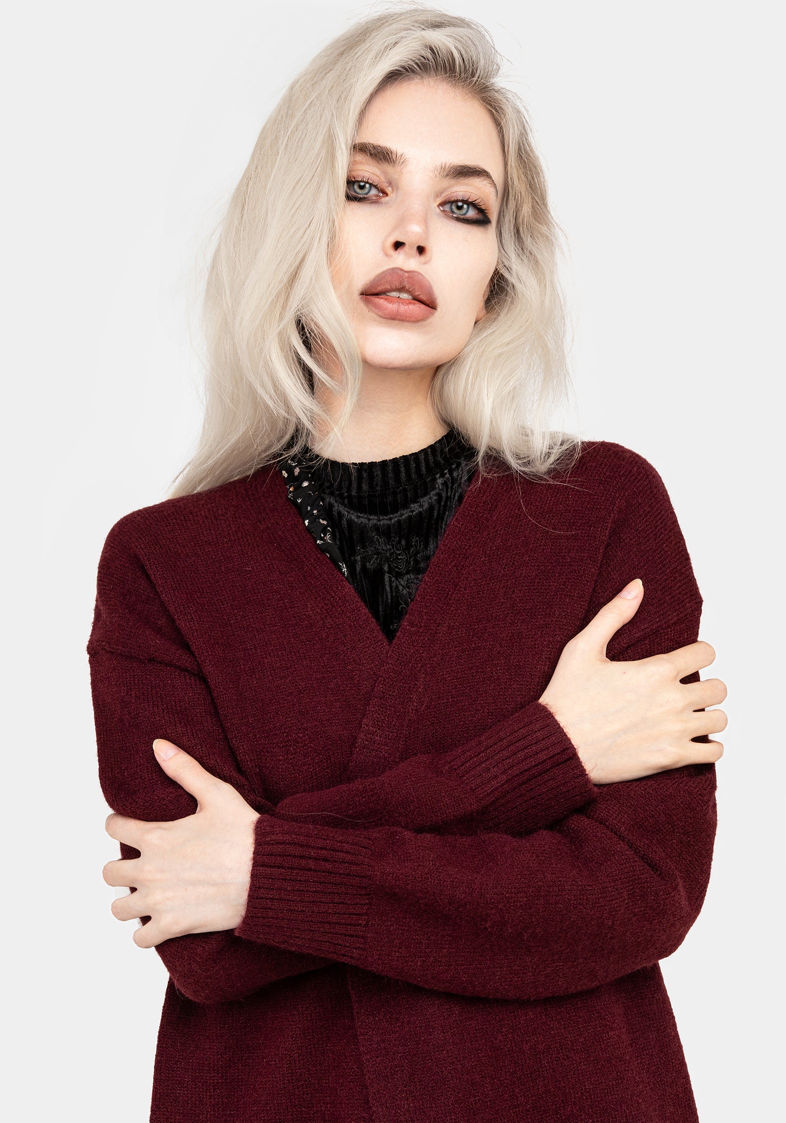 Rosamoth Embroidered Knit Longline Cardigan | Disturbia - Shop