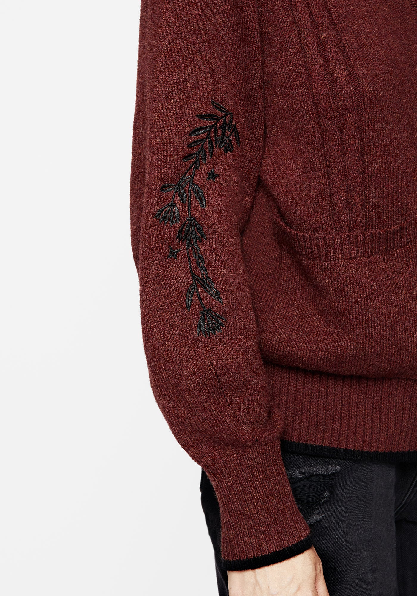 Foxfire Embroidered Cable Knit Cardigan | Disturbia - Shop Women's