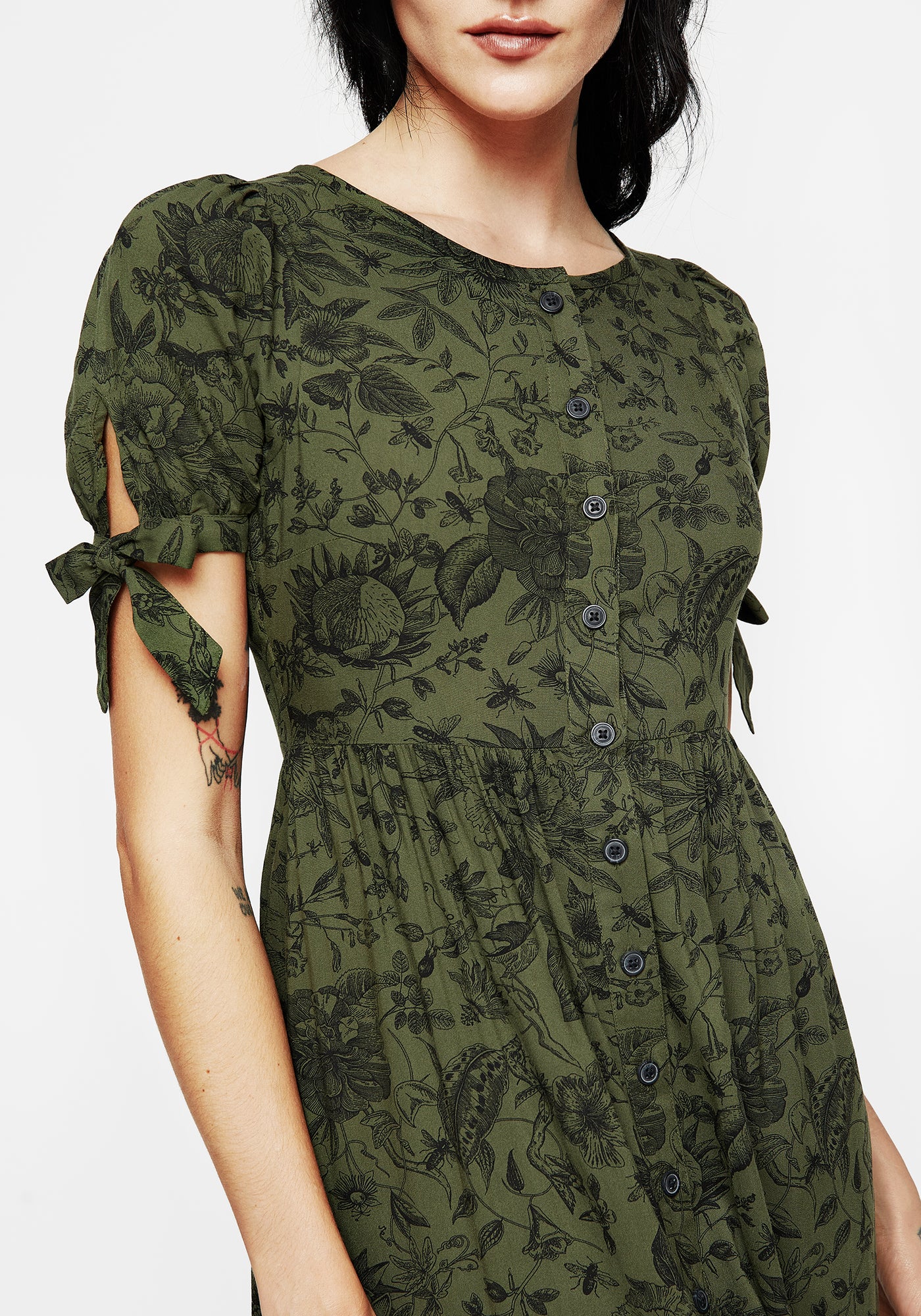 Meadowflowers Floral Print Button Up Tiered Midaxi Dress Meadowflowers Floral Print Button Up Tiered Midaxi Dress
