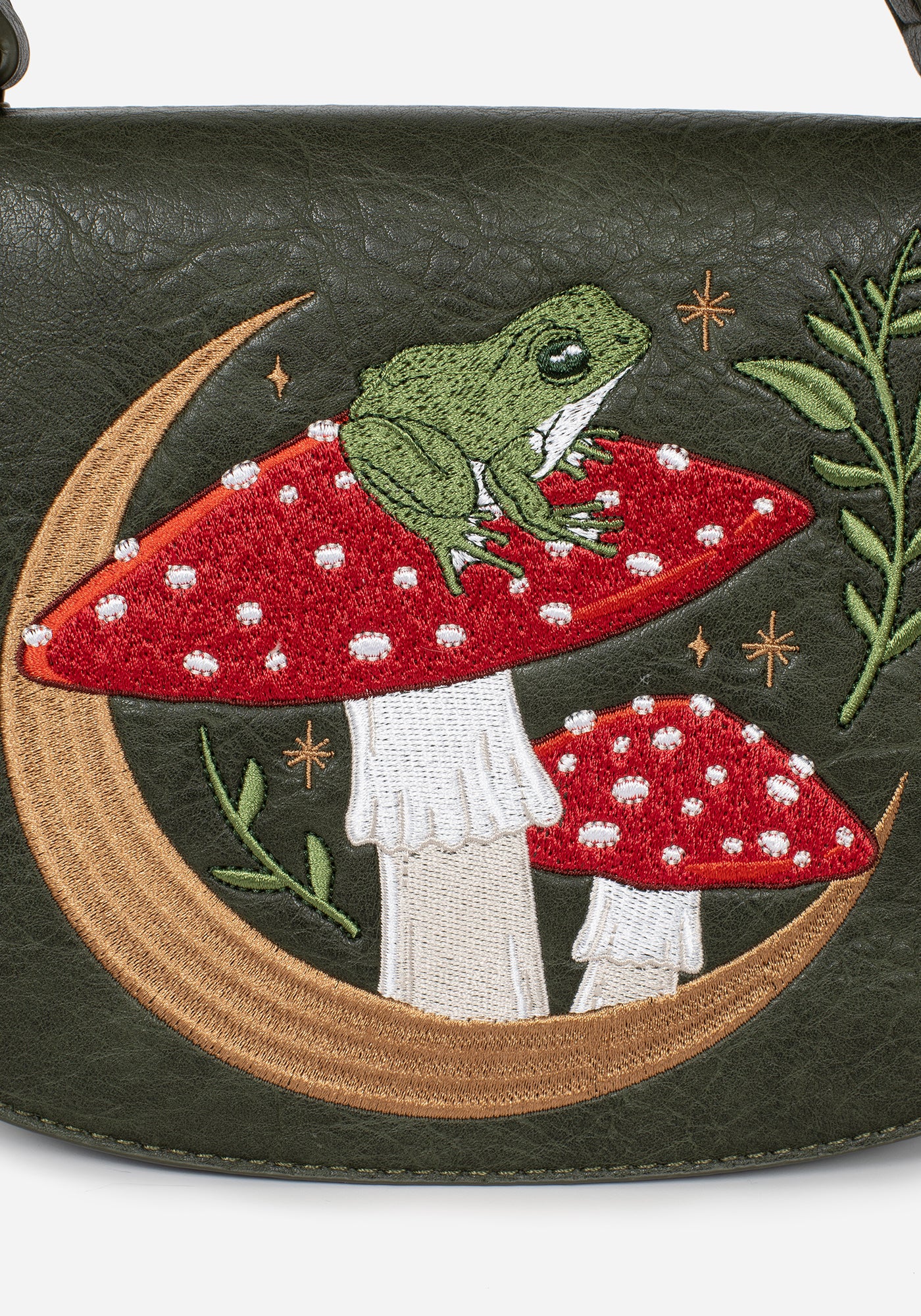 Swamplife Frog Embroidered Crossbody Saddle Bag | Disturbia - Shop