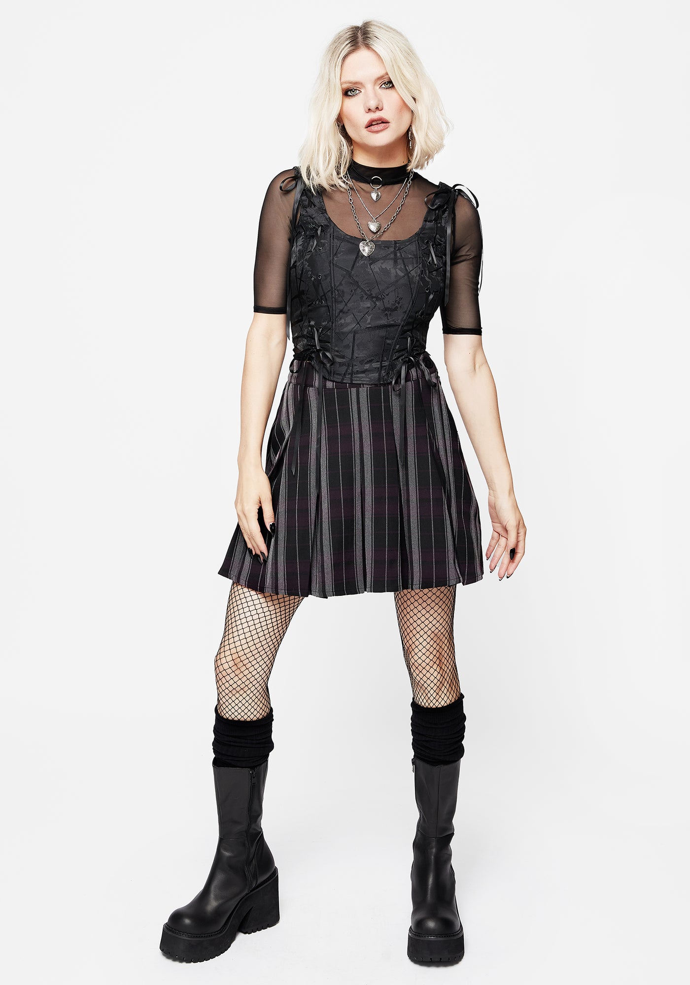 Chatelaine Lace Detail Corset Top | Disturbia - Shop Women's