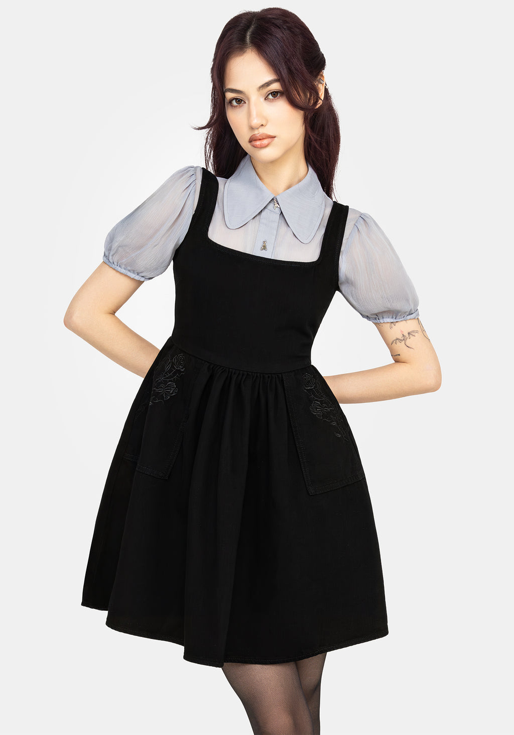 black denim smock dress Buy Simply Be Black Midi Shirred Denim Smock Dress from Next USA