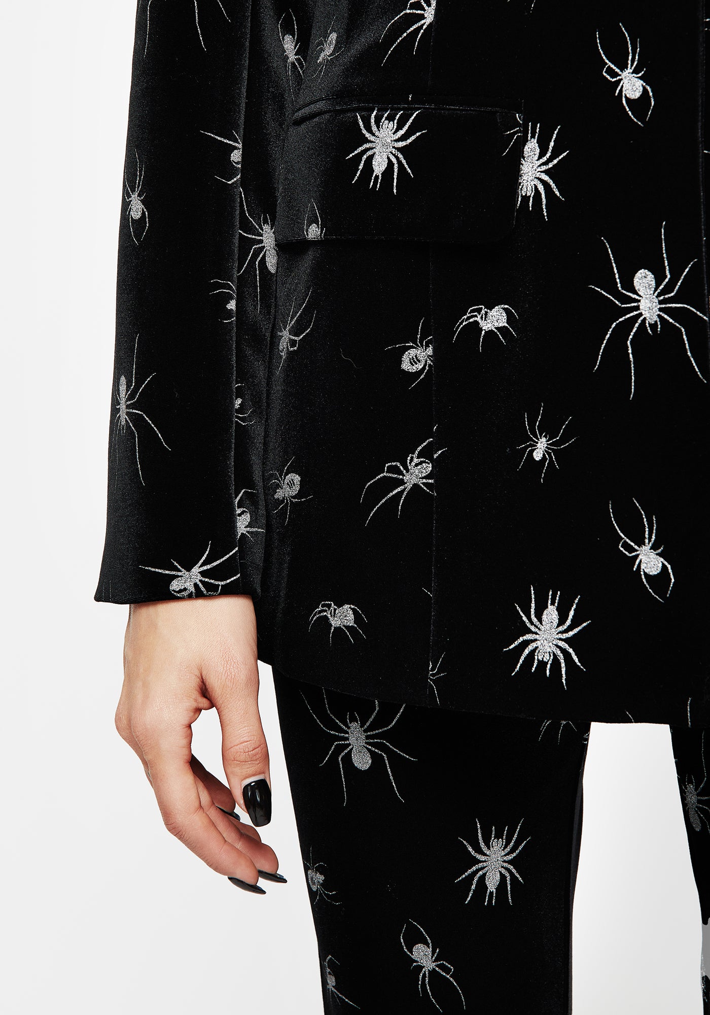 Spiro Foil Print Velour Blazer | Disturbia - Shop Women's Gothic