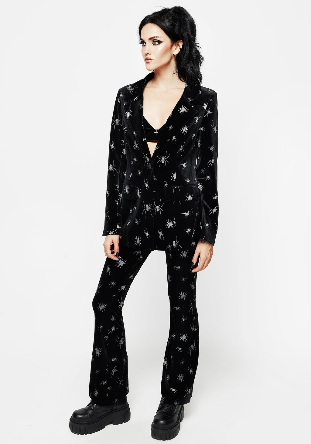 Spiro Foil Print Velour Blazer | Disturbia - Shop Women's Gothic ...